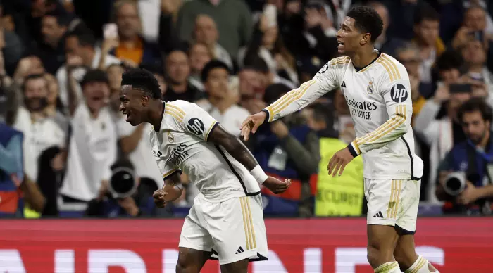 Jude Bellingham and Vinicius are smiling (Reuters)