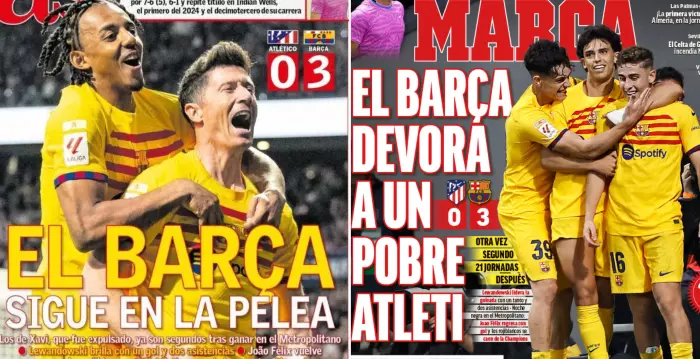 Newspaper headlines in Spain (screenshot)