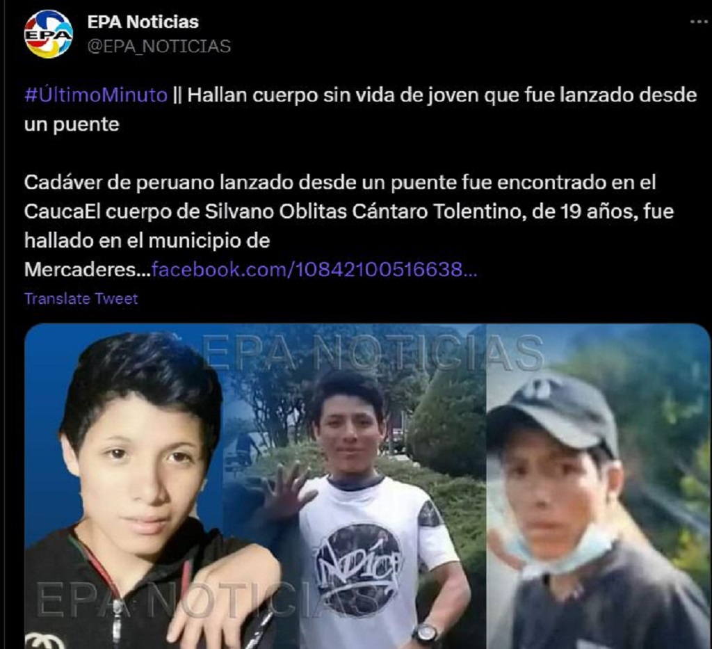 Silvano Oblitas Video Twitter