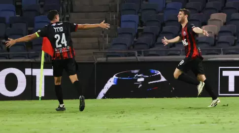 Guy Melamed runs to celebrate (Lilach Weiss-Rosenberg)