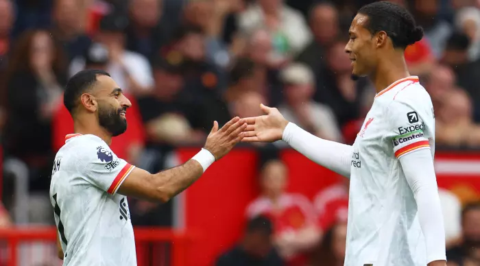 Mohamed Saleh and Van Dijk are happy (Reuters)