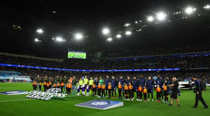 The start of the match between Manchester City and Inter in the United Kingdom (Reuters)