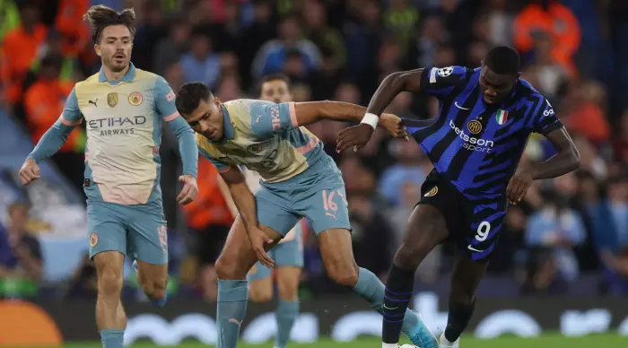 Rhodri tries to stop Marcus Thuram (Reuters)