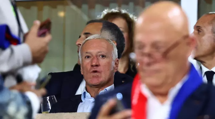 Didier Deschamps in the stands (Reuters)