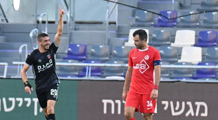 Ahmed Taha celebrates (Reuven Schwartz)