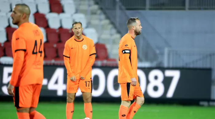 The Hapoel Kfar Shalem players are disappointed (Haj