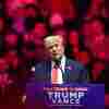 WASHINGTON, DC: President-Elect Donald Trump speaks at his victory rally at the Capital One Arena on January 19, 2025.