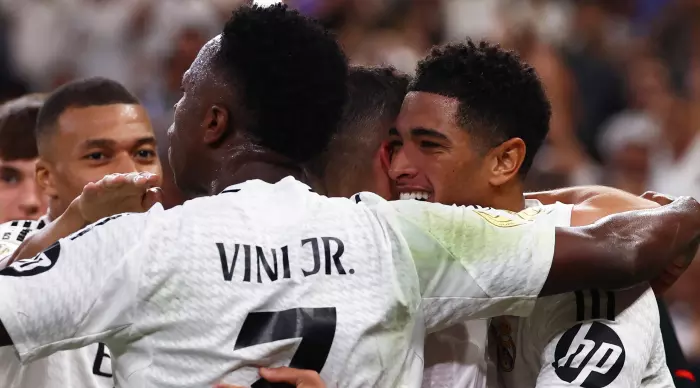 Real Madrid players celebrate (Reuters)